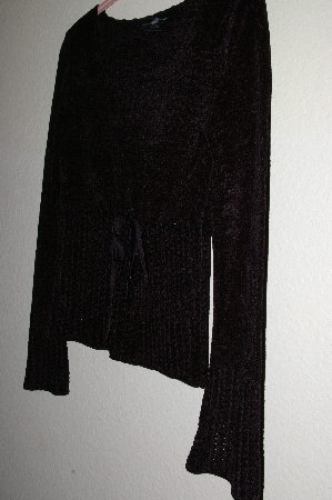 +MBADG #26-034  "It's Our Time Fancy Knit Black Chenille Sweater"