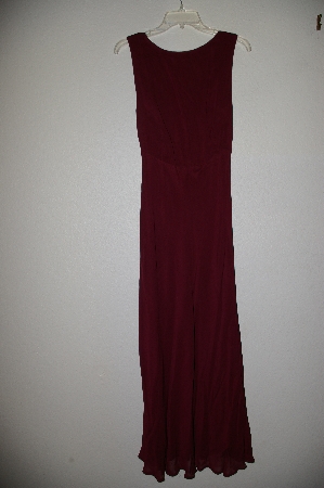 +MBADG #26-120  "Newport News Red Rayon Bead & Sequin Embelished Gown"