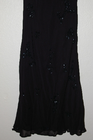 +MBADG #26-125  "Newport News Black Rayon Hand Beaded Gown"