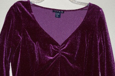+MBADG #26-152  "Boston Proper Fancy Purple Velvet Top"