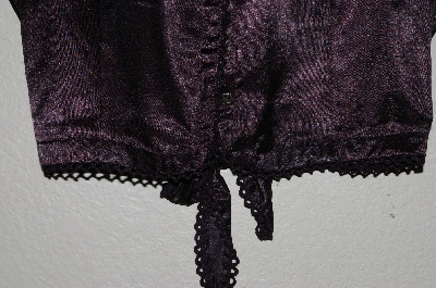 +MBADG #11-135  "Wranger Black Satin Tie Back Top"