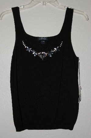 +MBADG #11-150  "Firedini Fancy Jeweled Black Knit Tank"