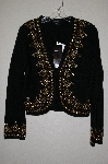+MBADG #11- 163  "Karen Kane Black Knit Fancy Bead Embelished Cardigan"