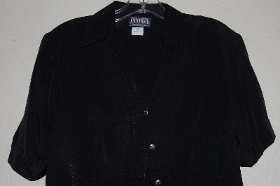 +MBADG #11-079  "Roughrider Glossy Black Button Front Western Shirt"