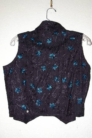 +MBADG #11-069  "Adobe Rose One Of A Kind Hand Beaded Top"