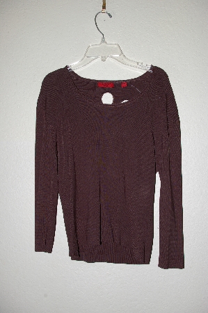+MBADG #11-093  "Venini Petite Fancy Brown Knit Sweater"