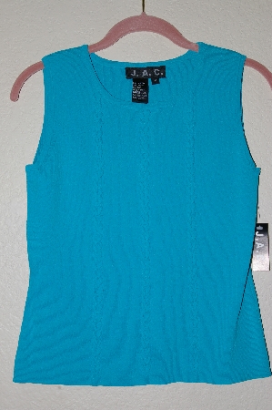 +MBADG #55-194  "J.A.C. Turquoise Blue Knit Shell"