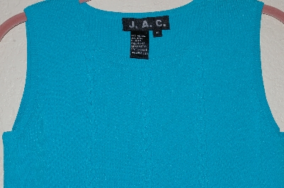 +MBADG #55-194  "J.A.C. Turquoise Blue Knit Shell"
