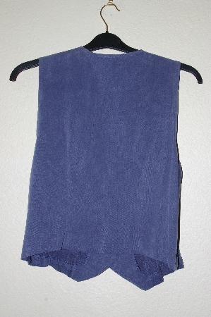 +MBADG #55-214  "New Frontier Fancy Blue Button Front Vest Top"