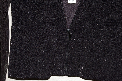 +MBADG #55-245  "Jeanne Alexander Fancy Black Zipper Front Jacket"
