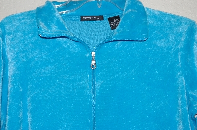 +MBADG #55-164  "Simply By E TQ Blue Velvet Jacket"