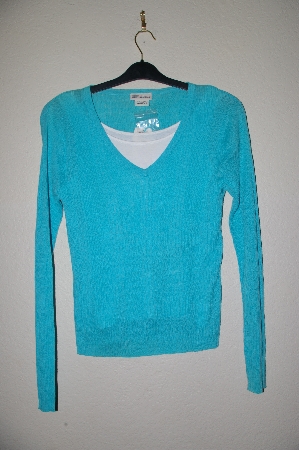 +MBADG #55-161  "Authentic Blue Sweater Top With Attached Tank"