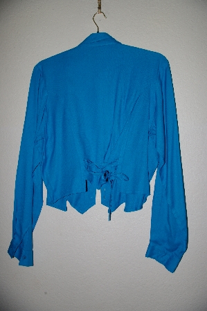+MBADG #55-115  "Adobe Rose TQ Blue Button Front Western Shirt"