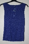 +MBADG #55-125  "Basic Editions Blue Knit Tank"