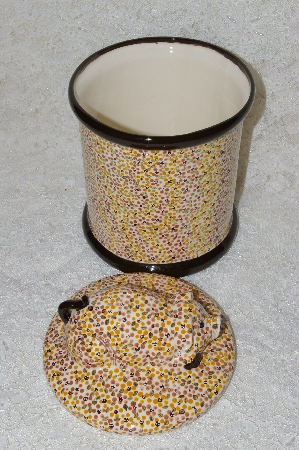 +MBADG #31-055  "1986 Hand Painted Large Pig Ceramic Canister"
