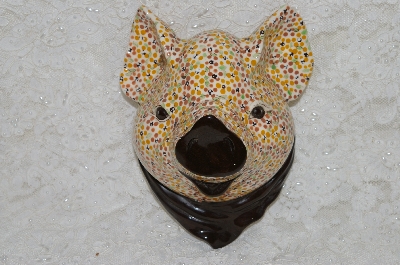 +MBADG #31-578  "1986 Hand Made Ceramic  Pig Wall Hanger"