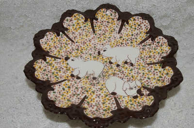 +MBADG #31-611 "1986 Hand Made Ceramic Pig Cake Server"