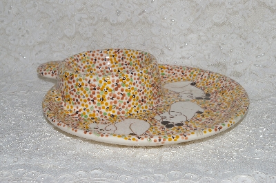 +MBADG #31-006  "1986 Hand Made Ceramic Chip & Dip Server"