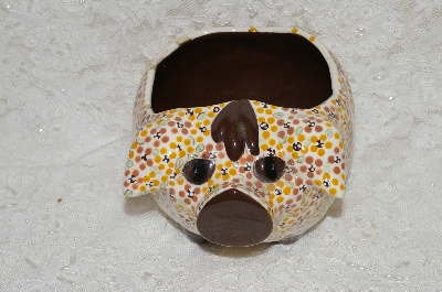 +MBADG #31-583  "1986 Hand  Made Pig Flower Pot"