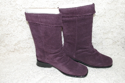 +MBAB #29-126  "Markon Purple Suede Pull-On Scrunch Boots"