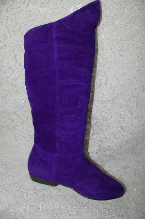 +MBAB #29-224  "Checkers By Betco Purple Suede Scrunch Boots"