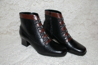 +MBAB #29-248  "London Fog Weatherproof Leather Ankle Boots With Side Zip Closure"