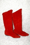 +MBAB #29-238  "Jasmin Red Suede Scrunch Boots"