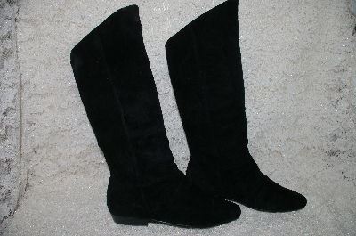 +MBAB #29-242  "Jasmin Black Suede Scrunch Boots"