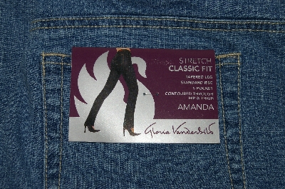 +MBAB #29-352  "Gloria Vanderbilt Blue Denim Size 6 Long  "Amanda" Classic Fit Stretch Jeans"