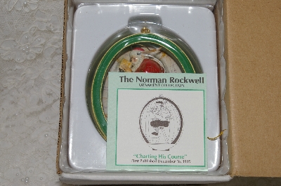 +MBAB #29-004  "Norman Rockwell 1987 "Charting His Course" Ornament"