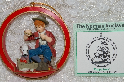 +MBAB #29-040  "Norman Rockwell 1987 "Puppy Love" Ornament"