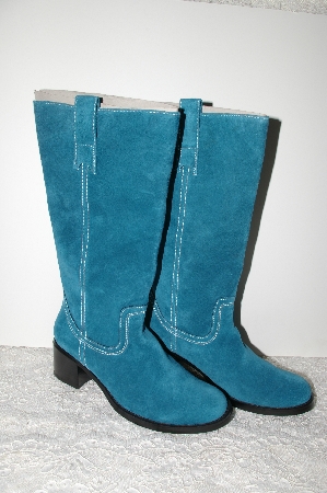 +MBAB #99-117  "Newport News 2007 Teal Green Suede Riding Boots"