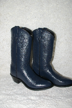 +MBAB #99-348  "Old West 2006 DK Grey Leather Cowboy Boots"