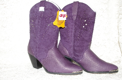 +MBAB #99-308  "Dingo Purple Suede & Leather Cowboy Boots"