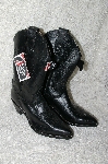 +MBAB #344  "Justin Black Leather Cowboy Boots"