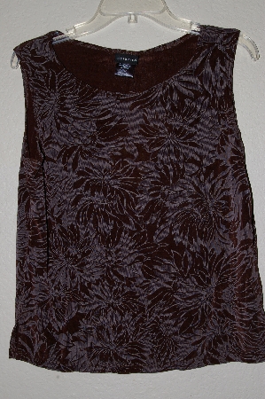 +MBAMG #25-004  "Citiknits Brown Floral Knit Tank"