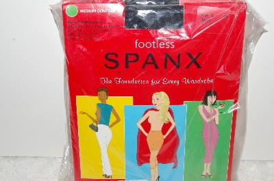 +MBAMG #25-147  "Spanx Set Of 2 Black Origional & Super Footless Pantyhose"