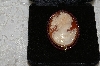 +MBAMG #25-220  "M & M Sconamigilo Had Carved & Signed Cameo Pin/Pendant In 14K Gold"