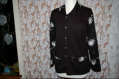 +MBA #7763   "StoryBook Knits Limited Edition Black Sequined Sweater