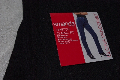 +MBANF #375   "Size 6 Long  "Gloria Vanderbilt "Amanda" Black Classic Fit Stretch Jeans"