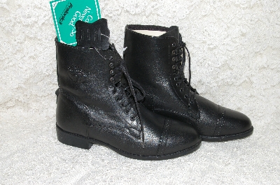 +MBANF #314  "On Course Black Leather Lace Up Western Boots"