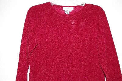 +MBANF #614  "Coldwater Creek Fancy Embossed Red Stretch Top"