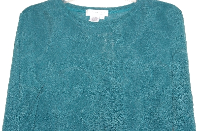 +MBANF #618  "Coldwater Creek Fancy Embossed Green Stretch Top"