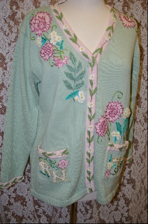 +MBA #7896   "StoryBook Knits Limited Edition Pale Green "RN" Sweater
