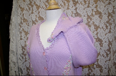 +MBA #7890   "StoryBook Knits Limited Edition Lavender Floral Embroidered Sweater