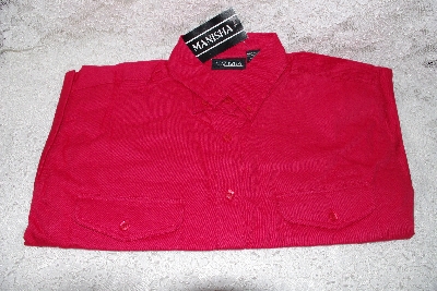 +MBAMG #11-0685  "Manisha Red Cotton Shirt"