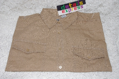 +MBAMG #11-0695  "Details Express Tan Cotton Shirt"