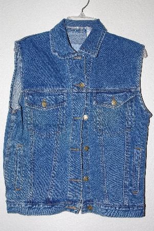 +MBAMG #11-0714  "Anchor Blue Medium Denim Button Front Vest"