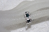 +MBAMG #11-0960  "14K White Gold Blue & White Diamond Ring"