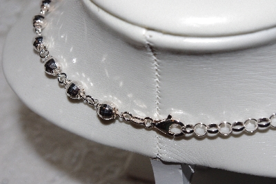+MBAMG #11-0976  "Sterling Diamond Cut Bead Necklace"